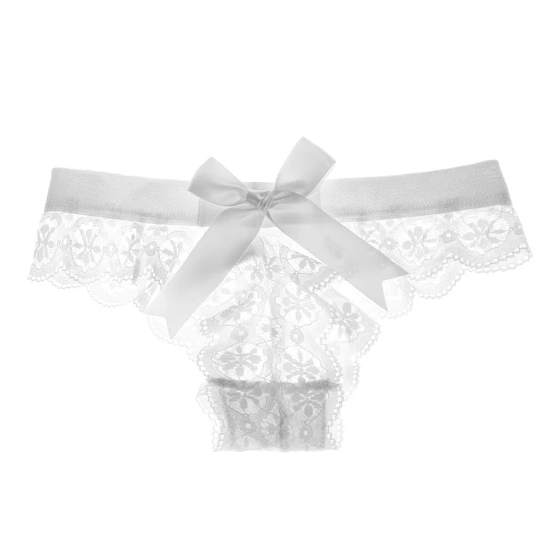 Meet'R Amazing Women Lingerie G String Lace Underwear Femal Sexy T-Back Thong Sheer Panties Japan Style Hot Transparent Knickers