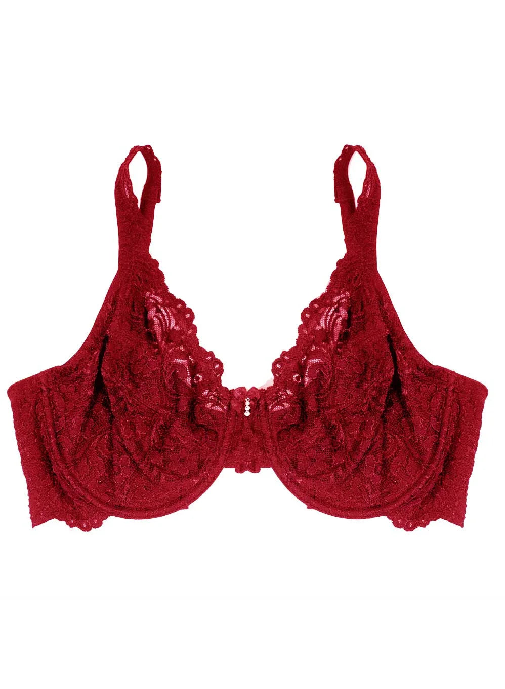 Women'S plus Size Signature Lace Unlined Underwire Bra with Added Support