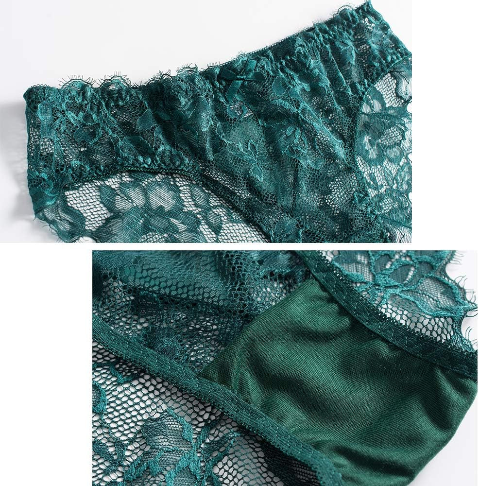 Women'S Lace Bra Set Sexy Lingerie and Thongs Bra and Panty Set Push up Bra Underwire Bra