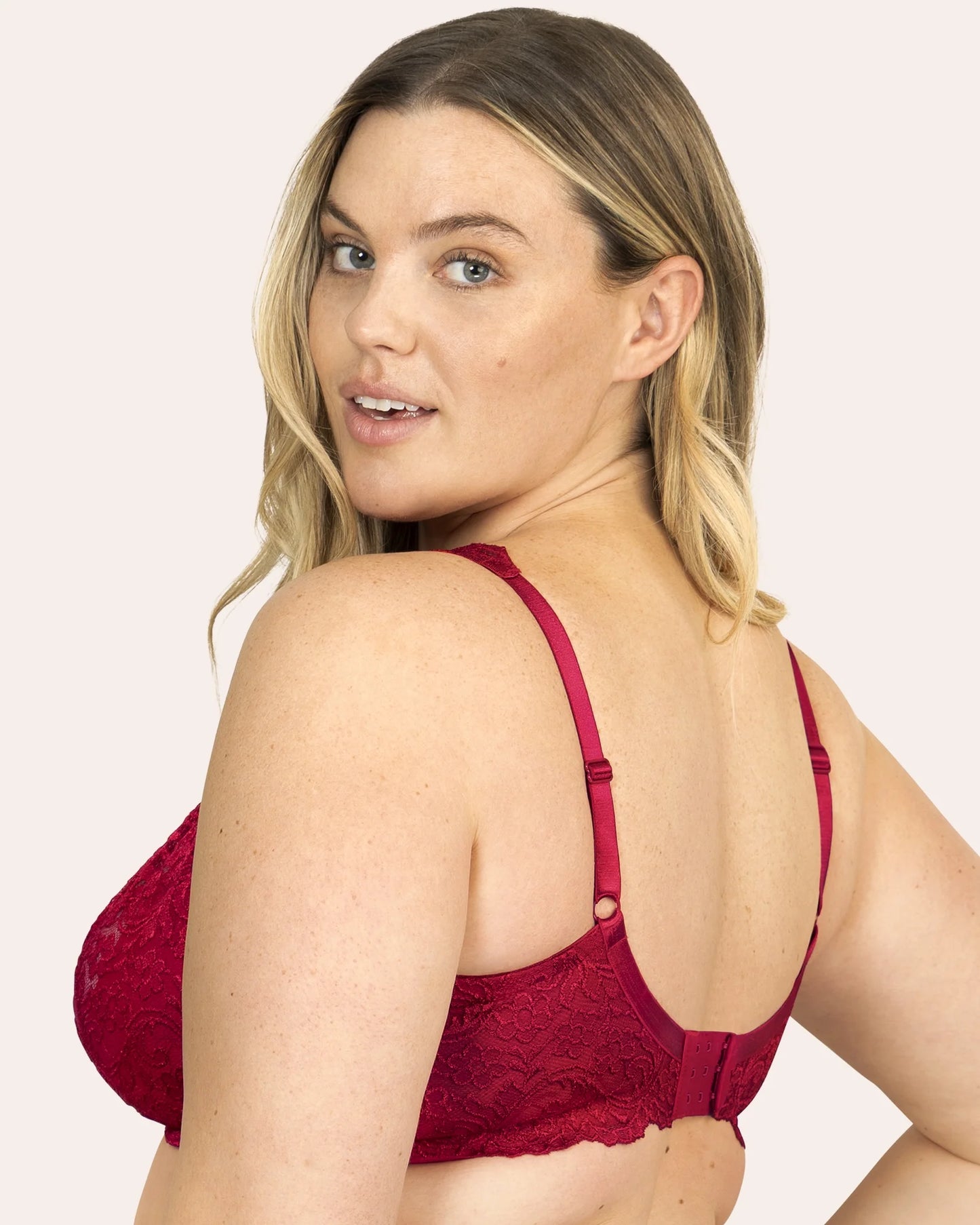 Women'S plus Size Signature Lace Unlined Underwire Bra with Added Support