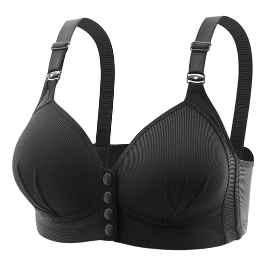 Deals plus Size Front Button Bras for Women Sports Bras Full Coverage Soft Sleep Wirefree Bras Push up Bra Seamless Comfort Supportive Bras plus Size Everyday Bra