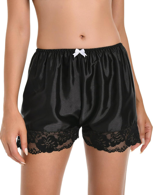 Women'S Lingerie Lace Briefs Panties French Knickers Satin Shorts
