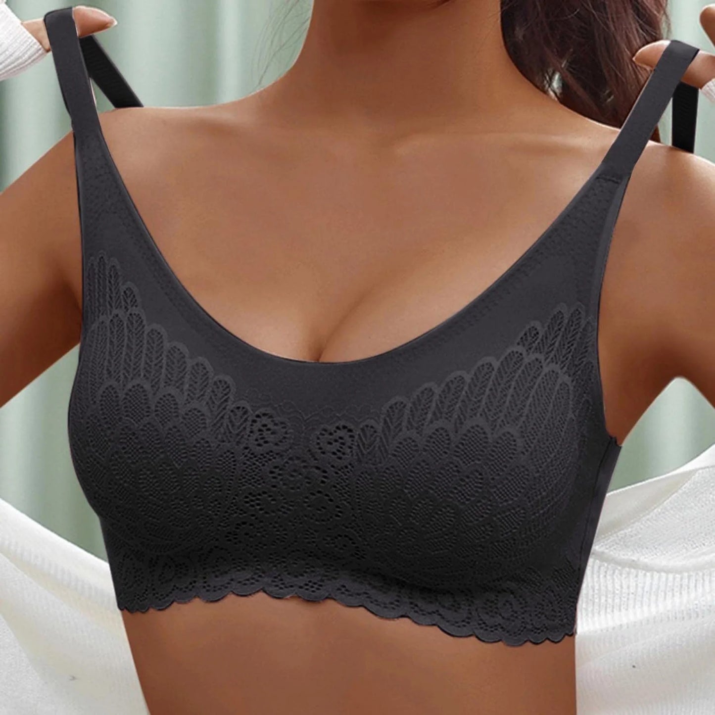 Women'S T Shirt Bra, Demi Cup, Smoothing, Lightly Lined，Full Coverage ，Wireless，Bra.