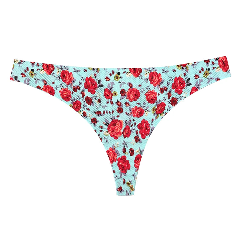 Women Sexy G String Lace Panties Low-Waist Underwear Femal Flowers Lingerie Temptation Knickers Thong No Trace Breathable Intima