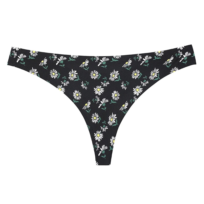 Women Sexy G String Lace Panties Low-Waist Underwear Femal Flowers Lingerie Temptation Knickers Thong No Trace Breathable Intima
